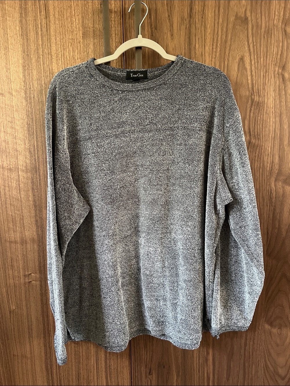 True Grit Heather Gray Long-Sleeve Crew